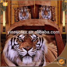 tiger print 3d bed sheets,quilt cove,3d low price bedding sets